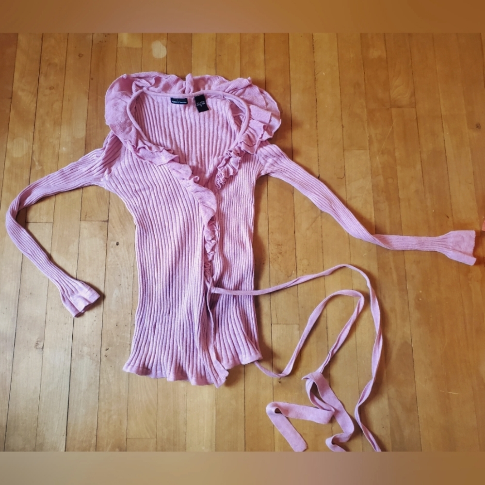 Moda International Ruffle Wrap Top